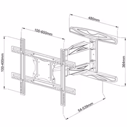 Techly ICA-PLB 171L support pour téléviseur 65" Noir