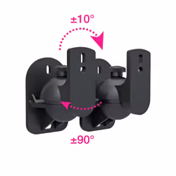 Techly ICA-SP SS28, Mur, 3,5 kg, Plastique, Noir, Mur, -10 - 10°