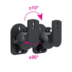 Techly ICA-SP SS28 support de haut-parleurs Mur Plastique Noir