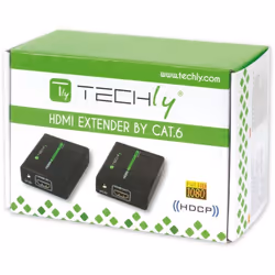 Techly IDATA EXT-E70 extension audio/video Émetteur et récepteur AV Noir