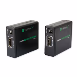 Techly IDATA EXT-E70 extension audio/video Émetteur et récepteur AV Noir