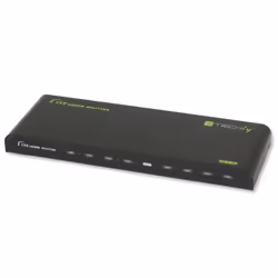 Techly IDATA HDMI-4K8, HDMI, 8x HDMI, 1 x HDMI, 3840 x 2160 pixels, Noir, Aluminium