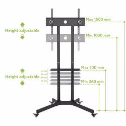 Techly ICA-TR6 support pour téléviseur 65" Noir - Vue supplémentaire 8