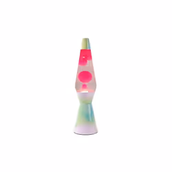 La lampe à lave rétro i-Total avec son design original en verre surprend avec un ensemble coloré de cire et de liquide et cré ...