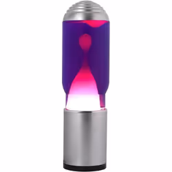 ITotal XL2198 Lampe à Lave avec Base Argentée Liquide Violet et Cire Blanche