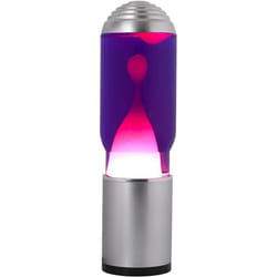 ITotal XL2198 Lampe à Lave avec Base Argentée Liquide Violet et Cire Blanche
