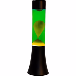 ITotal XL2345 Lampe à Lave 40 cm avec Base Noire Liquide Vert et Cire Jaune