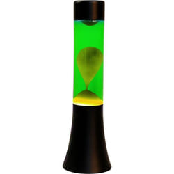 ITotal XL2345 Lampe à Lave 40 cm avec Base Noire Liquide Vert et Cire Jaune