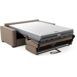 Mondo - Canapé Convertible Express - 3 Places - Bl018 - Tissu Como 5 Antelope - 190 X 100 X 87 Cm