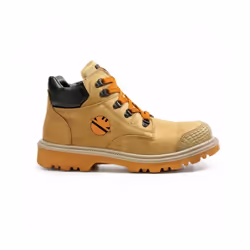 Chaussures de sécurité hautes DINT miel. Caractéristiques Techniques : - Tige : Nubuck pul-up - Doublure : Solidbreath® - Sem ...