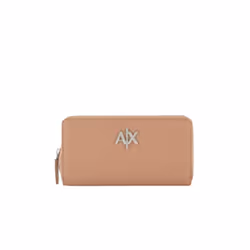 Portefeuille Armani Exchange Classic AX Femme Beige