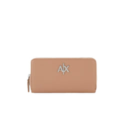 Portefeuille Armani Exchange Classic AX Femme Beige