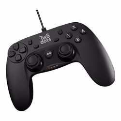 Twodots Pro Power Pad S, Manette de jeu, Nintendo Switch, Bouton d'accueil, Touche Menu, Analogique/Numérique, Sans fil, Noir