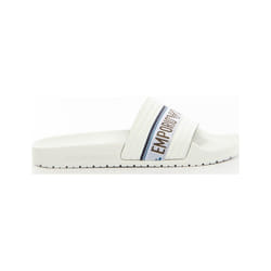 Claquette Emporio Armani Eagle Homme Blanc