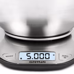 G3 Ferrari G20062 escabeaux de cuisine Acier inoxydable Comptoir Rond Balance de ménage électronique