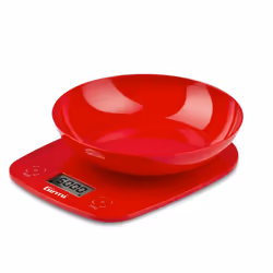 Girmi PS01, Balance de ménage électronique, 5 kg, 1 g, Rouge, Comptoir, Rond