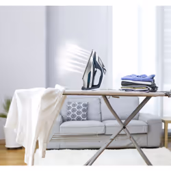 Girmi ST60 Fer à repasser à sec ou à vapeur Semelle en acier inoxydable 220 W Bleu, Argent, Blanc - Vue supplémentaire 9