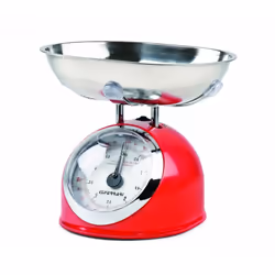 G3 Ferrari Aska, Balances de cuisine mécaniques, 5 kg, 25 g, Rouge, Acier inoxydable, Métal, Comptoir