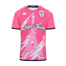 Maillot Rugby Stade Français Paris Domicile 2022/2023 - Kappa - Homme - Manches Courtes - Rose