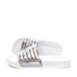 Claquettes pour Femme - Nolesit Sportswear - Blanc argenté - Confortable et polyvalent