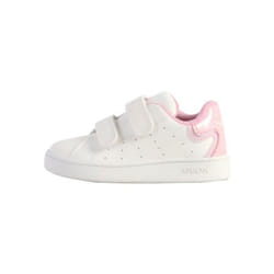 Basket à Scratch Junior Geox Eclyper - Blanc/Rose