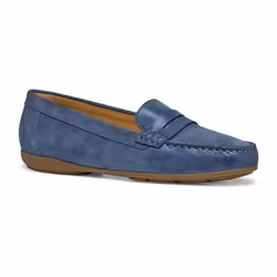 Mocassins Annytah Moc A Cuir Bleu