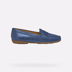 Mocassins Annytah Moc A Cuir Bleu