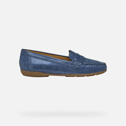 Mocassins Annytah Moc A Cuir Bleu