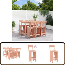 Ensemble De Bar De Jardin 7 Pcs Bois Massif Douglas - Meubles De Jardin - Salon De Jardin - Set De Bar Extérieur - Mobilier De Patio - Table De Bar