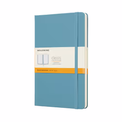 Moleskine Carnet Classic, Monochromatique, Bleu, Mat, 70 g/m², Papier ligné, Couverture rigide