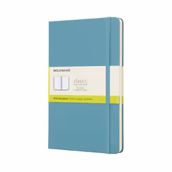 Moleskine Carnet Classic, Monochromatique, Bleu, Mat, 70 g/m², Couverture rigide, Adulte