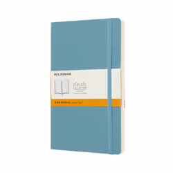 Moleskine Carnet Classic, Monochromatique, Bleu, Mat, 70 g/m², Papier ligné, Couverture souple