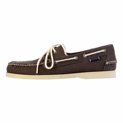 Mocassin Basse Cuir Sebago Portland 10OZ Washed Canvas