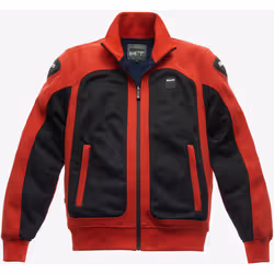 Blauer Easy Air Pro Veste textile de moto, noir-rouge, taille S pour Hommes