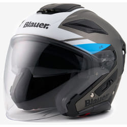 Blauer JJ-01 Casque jet, noir-bleu, taille 2XL pour Hommes