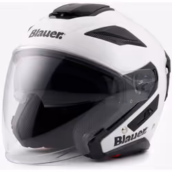 Blauer JJ-01 Monocolor Casque jet, blanc, taille S pour Hommes