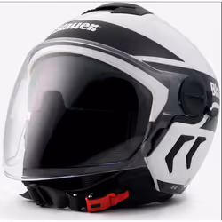 Blauer Demi Jet DJ-01 Graphic B Casque jet, blanc, taille S pour Hommes