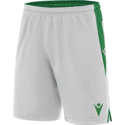 Short de football Macron Tempel pour hommes - Blanc / Vert - Taille L