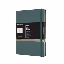 Cahier Moleskine - Pro - Grand - Couverture rigide - Vert - Couleur forestière