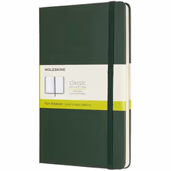 Moleskine Classic, Monochromatique, Vert, 240 feuilles, 70 g/m², Couverture rigide, Universel