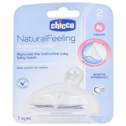 Chicco Natural Feeling Tétine Débit Moyen 2 Mois et +