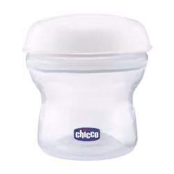 Chicco Contenitore Latte NaturalFeeling, Sacs de stockage d'allaitement, 150 ml, Cylindre, Box, Plastique, Transparent, Blanc