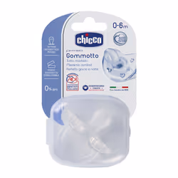 Chicco Sucette Soft Silicone 0m+, Tétine pour bébé pour la nuit, Orthodontique, Silicone
