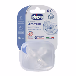 Chicco Sucette Soft Silicone 6M+, Tétine pour bébé pour la nuit, Orthodontique, Silicone