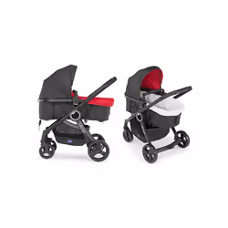 Chicco Urban Plus Poussette avec système de voyage 1 siège(s) Noir, Rouge