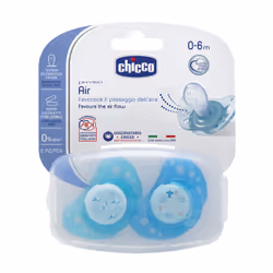Chicco Sucette Silicone Bleu 0m+