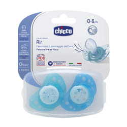 Chicco Sucette Silicone Bleu 0m+