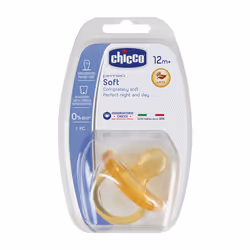 Chicco Sucette Tout Latex 12m+, Tétine pour bébé pour la nuit, Orthodontique, Caoutchouc