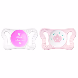 Chicco 00075121110000, Sucette ultra souple, Rond, Silicone, Fille