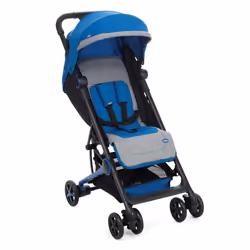 Chicco Poussette Miinimo, Ciel de lit, Poussette classique, Roues pleines, Pliable, Noir, Bleu, Gris